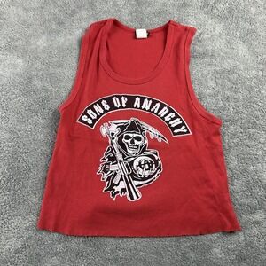 Sons of Anarchy Tank‎ Top Womens Medium Red Grim Reaper Graphic